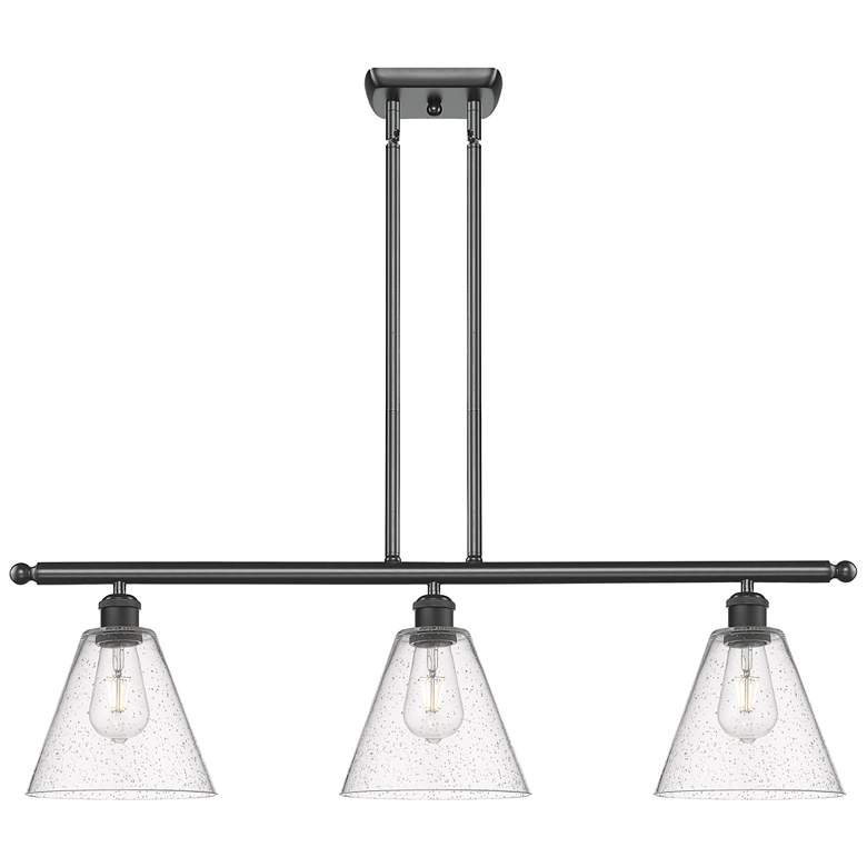 Image 1 Berkshire 3 Light 36" LED Island Light - Matte Black - Seedy Shade
