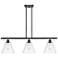 Berkshire 3 Light 36" LED Island Light - Oil Rubbed Bronze - Clear Sh