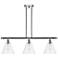 Berkshire 3 Light 36" LED Island Light - Polished Chrome - Clear Shad