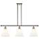 Berkshire 3 Light 36" LED Island Light - Polished Nickel  - Matte Whit