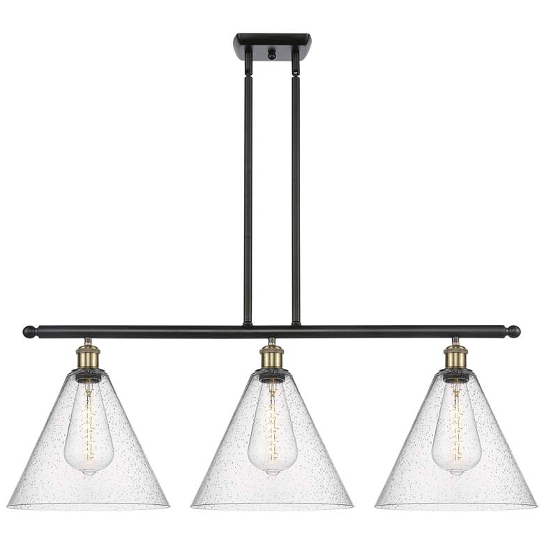 Image 1 Berkshire 3 Light 39" Island Light - Black Antique Brass - Seedy Shad