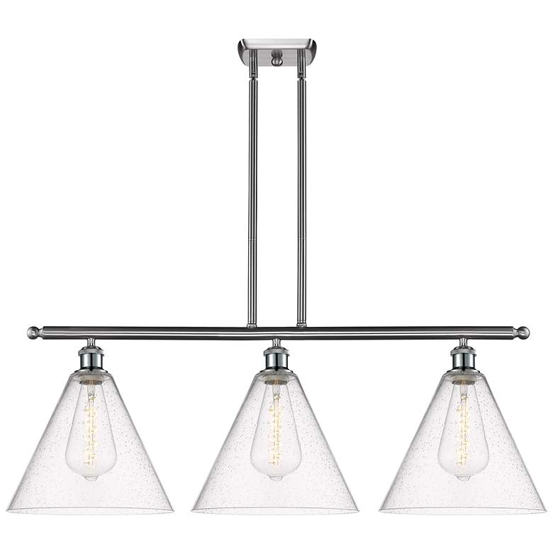 Image 1 Berkshire 3 Light 39" Island Light - Brushed Satin Nickel - Seedy Sha