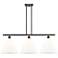 Berkshire 3 Light 39" Island Light - Matte Black  - Matte White Shade