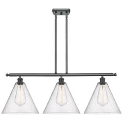 Berkshire 3 Light 39" Island Light - Matte Black  - Seedy Shade