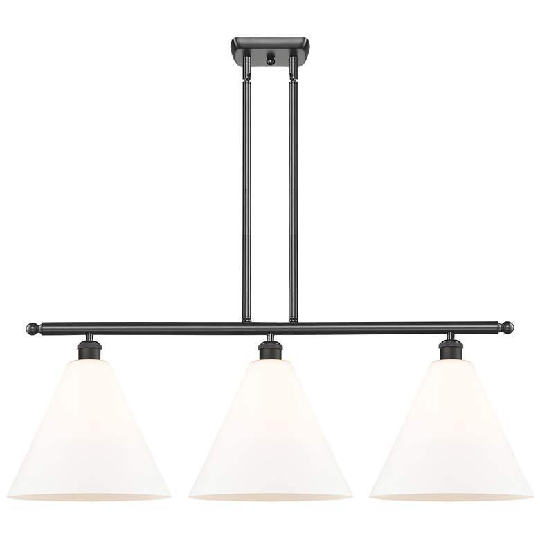 Image 1 Berkshire 3 Light 39" Island Light - Oil Rubbed Bronze - Matte White