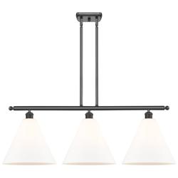 Berkshire 3 Light 39" Island Light - Oil Rubbed Bronze  - Matte White