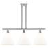 Berkshire 3 Light 39" Island Light - Polished Chrome  - Matte White Sh