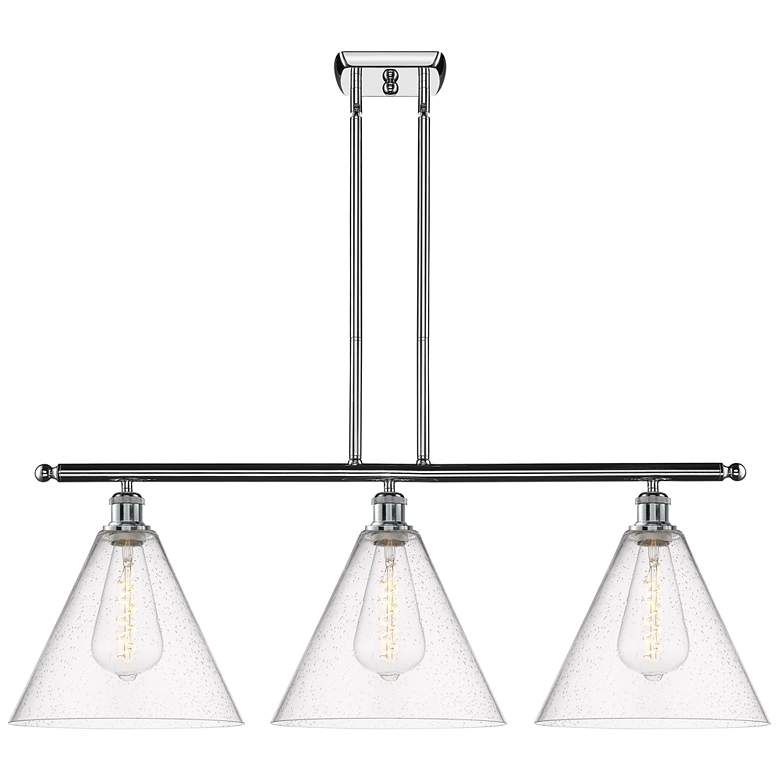 Image 1 Berkshire 3 Light 39" Island Light - Polished Chrome - Seedy Shade