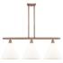 Berkshire 3 Light 39" LED Island Light - Antique Copper  - Matte White