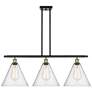 Berkshire 3 Light 39" LED Island Light - Black Antique Brass  - Seedy