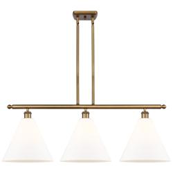 Berkshire 3 Light 39" LED Island Light - Brushed Brass  - Matte White