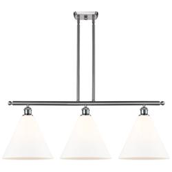 Berkshire 3 Light 39" LED Island Light - Brushed Satin Nickel  - White