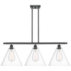 Berkshire 3 Light 39" LED Island Light - Matte Black  - Clear Shade