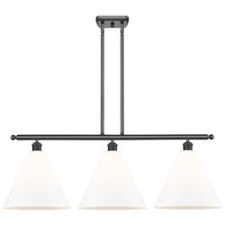 Berkshire 3 Light 39" LED Island Light - Matte Black  - Matte White Sh