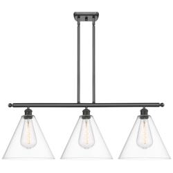 Berkshire 3 Light 39" LED Island Light - Oil Rubbed Bronze  - Clear Sh