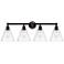 Berkshire 35"W 4 Light Oil Rubbed Bronze Bath Vanity Light With Clear 