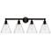 Berkshire 35"W 4 Light Oil Rubbed Bronze Bath Vanity Light With Seedy