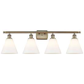 Image1 of Berkshire 4 Light 38" Bath Light - Antique Brass - Matte White Shade
