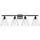 Berkshire 4 Light 38" Bath Light - Oil Rubbed Bronze - Seedy Shade