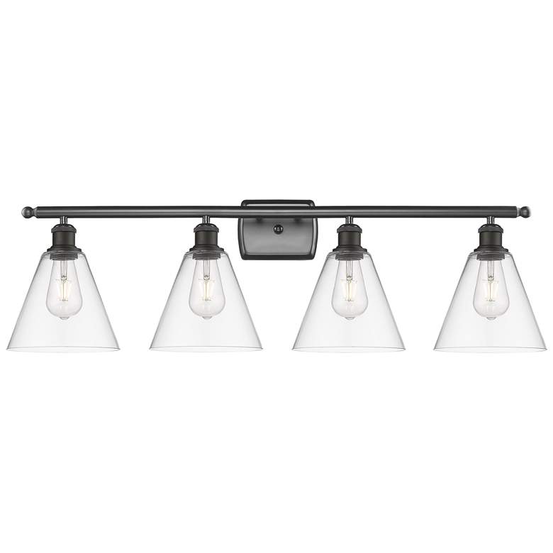 Image 1 Berkshire 4 Light 38" LED Bath Light - Oil Rubbed Bronze - Clear Shade