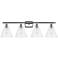 Berkshire 4 Light 38" LED Bath Light - Polished Chrome - Clear Shade