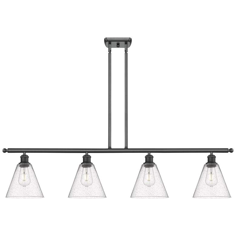 Image 1 Berkshire 4 Light 48" Island Light - Matte Black - Seedy Shade