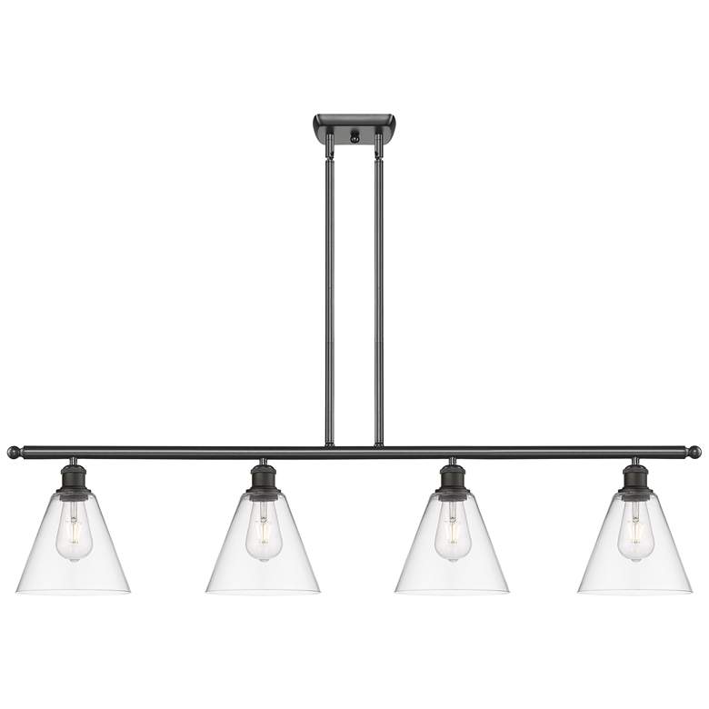 Image 1 Berkshire 4 Light 48" Island Light - Oil Rubbed Bronze - Clear Shade