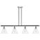 Berkshire 4 Light 48" Island Light - Polished Chrome  - Clear Shade