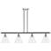 Berkshire 4 Light 48" Island Light - Polished Chrome - Seedy Shade