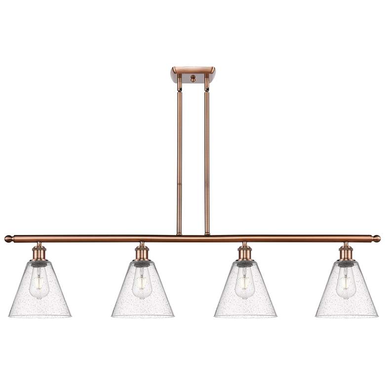 Image 1 Berkshire 4 Light 48" LED Island Light - Antique Copper - Seedy Shade