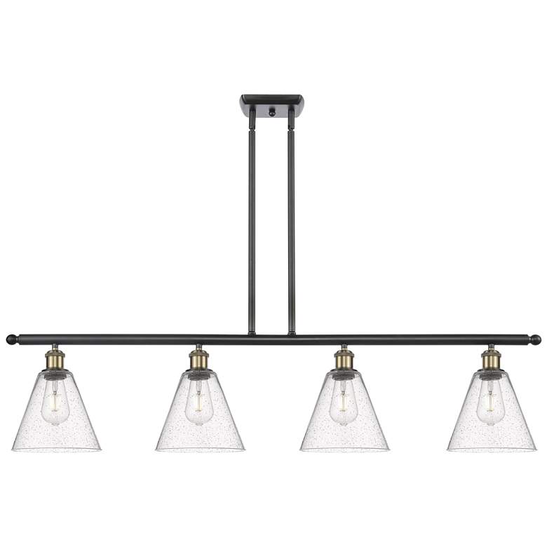 Image 1 Berkshire 4 Light 48" LED Island Light - Black Antique Brass - Seedy