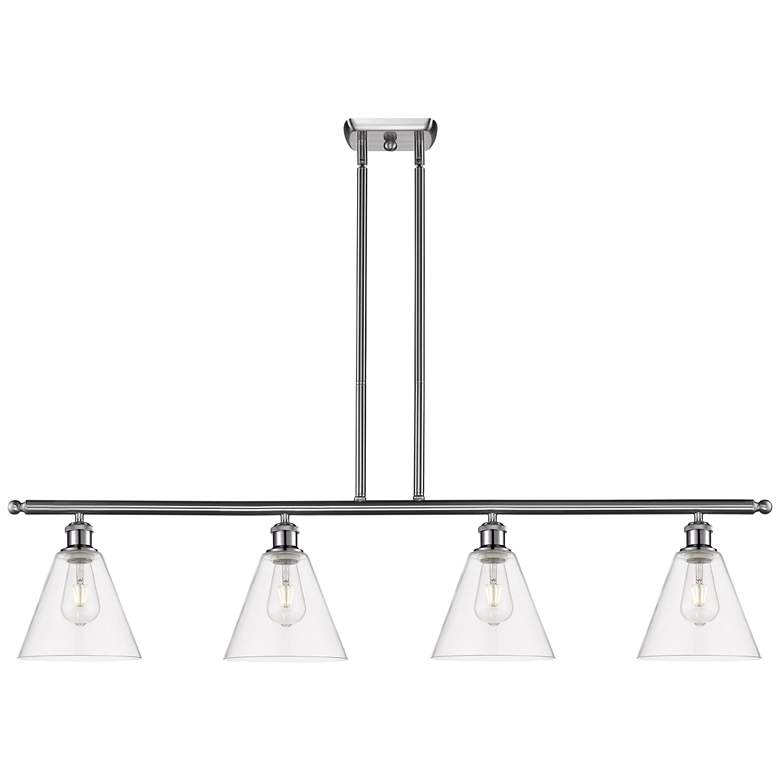 Image 1 Berkshire 4 Light 48" LED Island Light - Brushed Satin Nickel - Clear