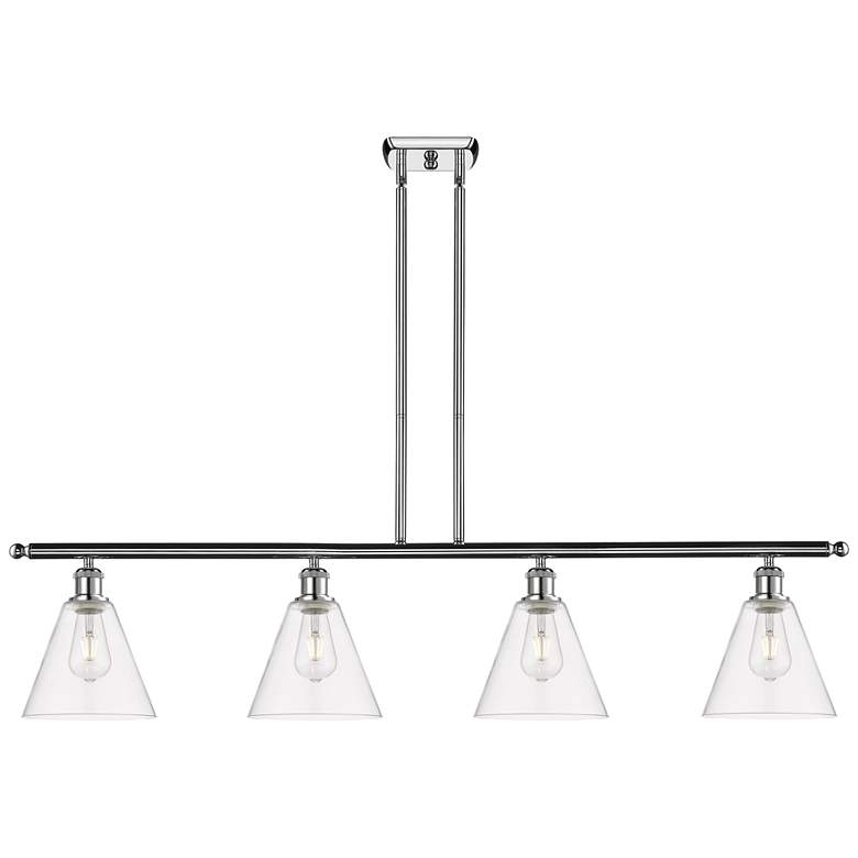 Image 1 Berkshire 4 Light 48" LED Island Light - Polished Chrome - Clear Shad