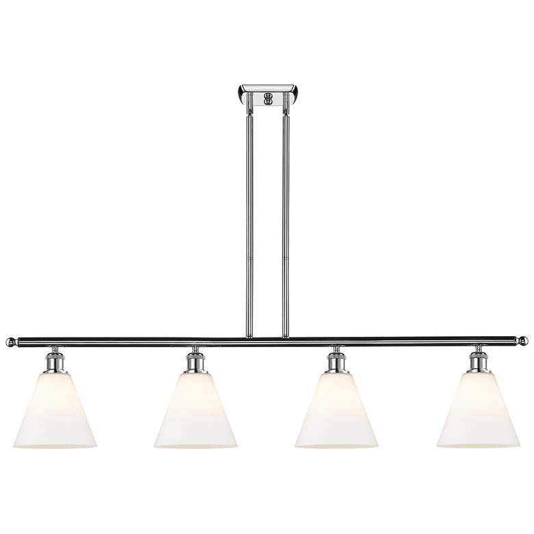 Image 1 Berkshire 4 Light 48" LED Island Light - Polished Chrome - Matte Whit