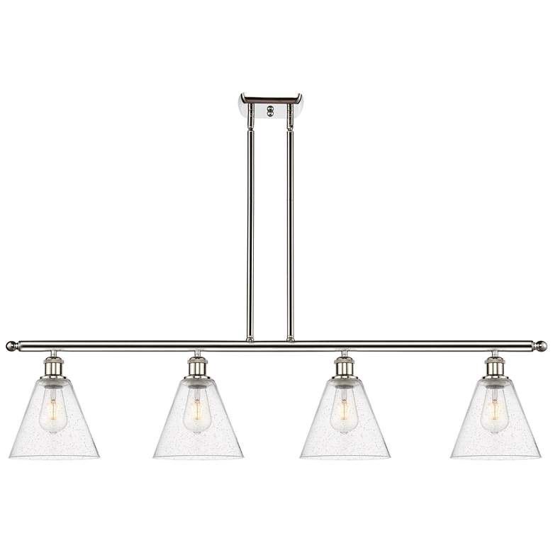 Image 1 Berkshire 4 Light 48" LED Island Light - Polished Nickel - Seedy Shad