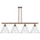Berkshire 4 Light 50" Island Light - Antique Copper  - Seedy Shade