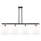 Berkshire 4 Light 50" Island Light - Black Antique Brass - Matte Whit