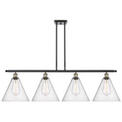 Berkshire 4 Light 50" Island Light - Black Antique Brass  - Seedy Shad