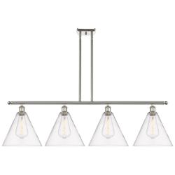 Berkshire 4 Light 50" Island Light - Brushed Satin Nickel  - Clear Sha