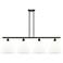 Berkshire 4 Light 50" Island Light - Matte Black - Matte White Shade