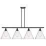 Berkshire 4 Light 50" Island Light - Matte Black  - Seedy Shade