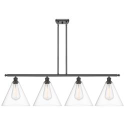 Berkshire 4 Light 50" Island Light - Oil Rubbed Bronze  - Clear Shade