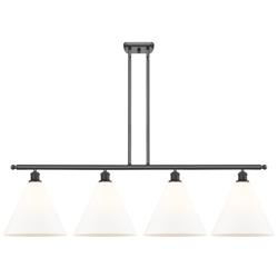 Berkshire 4 Light 50" Island Light - Oil Rubbed Bronze  - Matte White