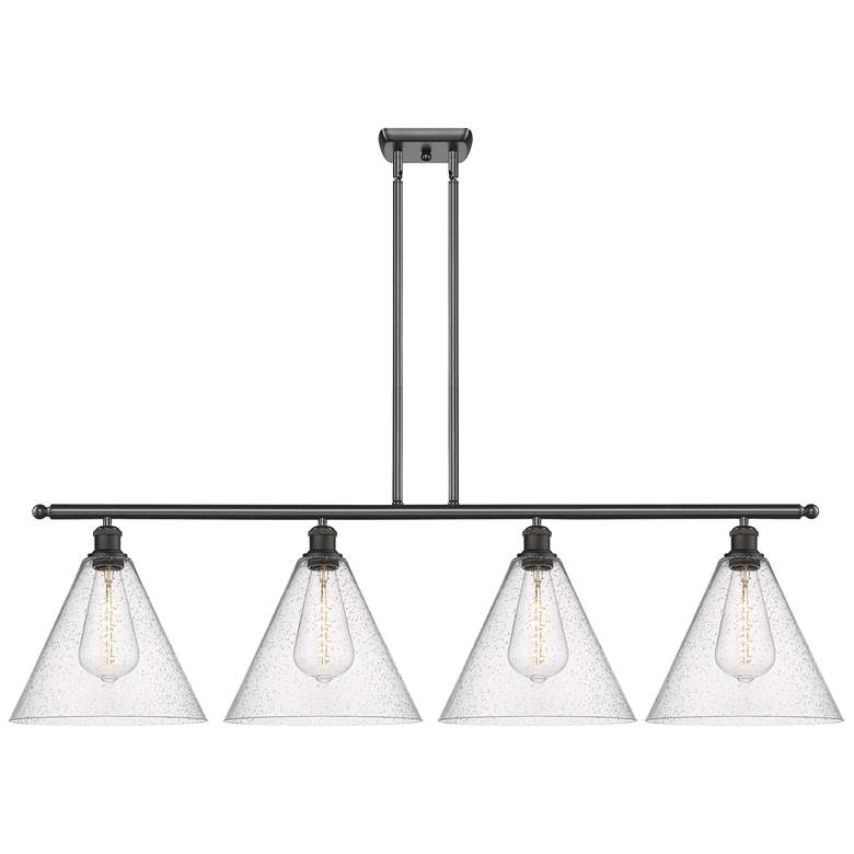 Image 1 Berkshire 4 Light 50" Island Light - Oil Rubbed Bronze - Seedy Shade