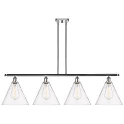 Berkshire 4 Light 50" Island Light - Polished Chrome  - Clear Shade