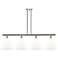 Berkshire 4 Light 50" Island Light - Polished Chrome - Matte White Sh
