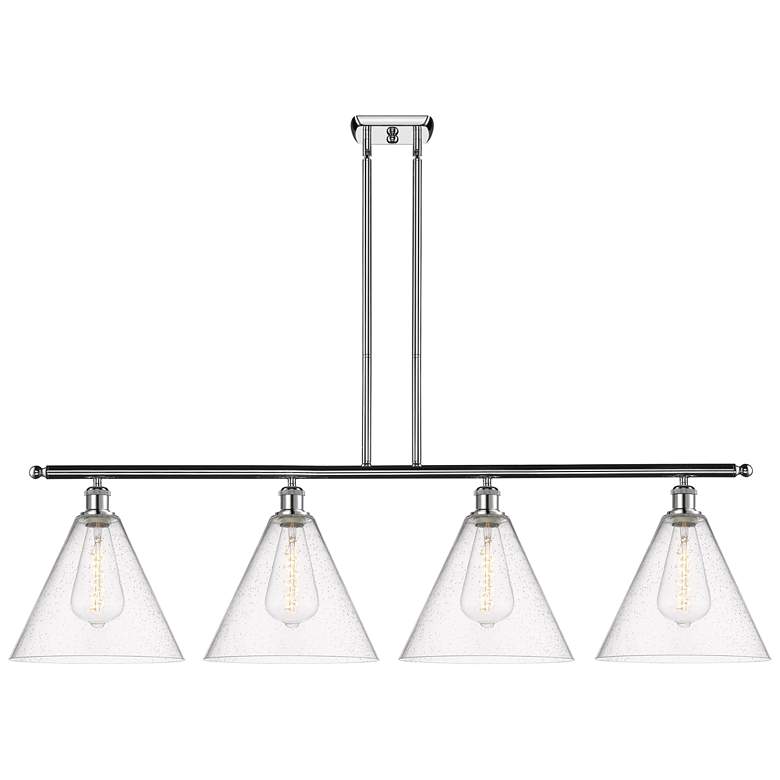 Image 1 Berkshire 4 Light 50" Island Light - Polished Chrome - Seedy Shade
