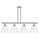 Berkshire 4 Light 50" Island Light - Polished Nickel - Seedy Shade