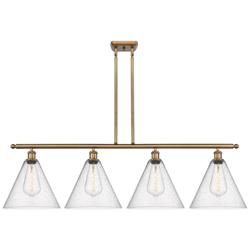 Berkshire 4 Light 50" LED Island Light - Brushed Brass  - Seedy Shade
