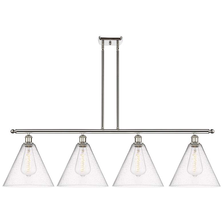 Image 1 Berkshire 4 Light 50" LED Island Light - Brushed Satin Nickel - Seedy